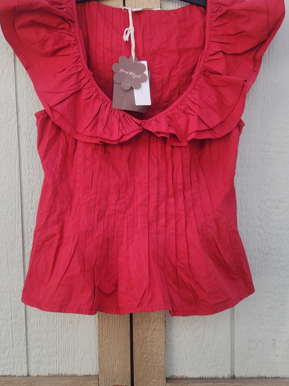 NEW Forever That Girl Ruffle Collar Poetcore Ren Faire Pleated Boho Fitted Small